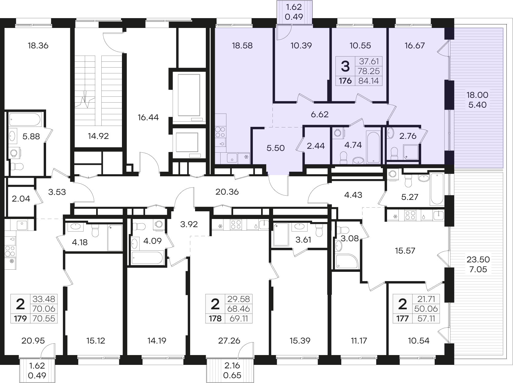 Расположение на этаже