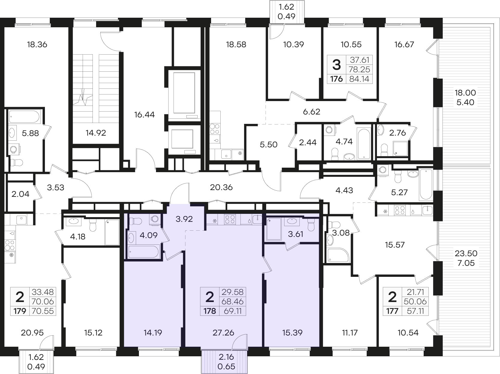 Расположение на этаже