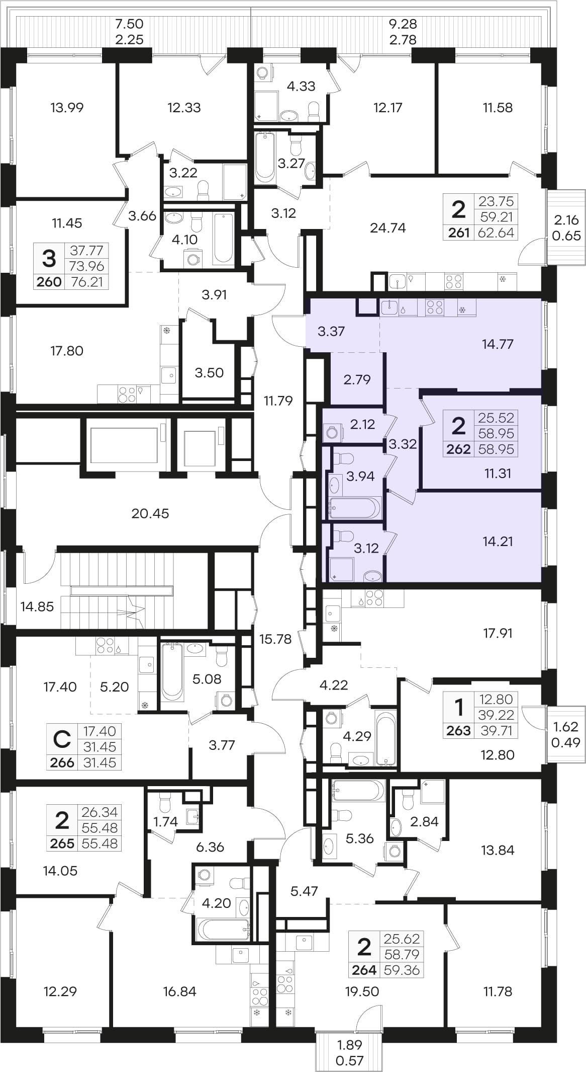 Расположение на этаже