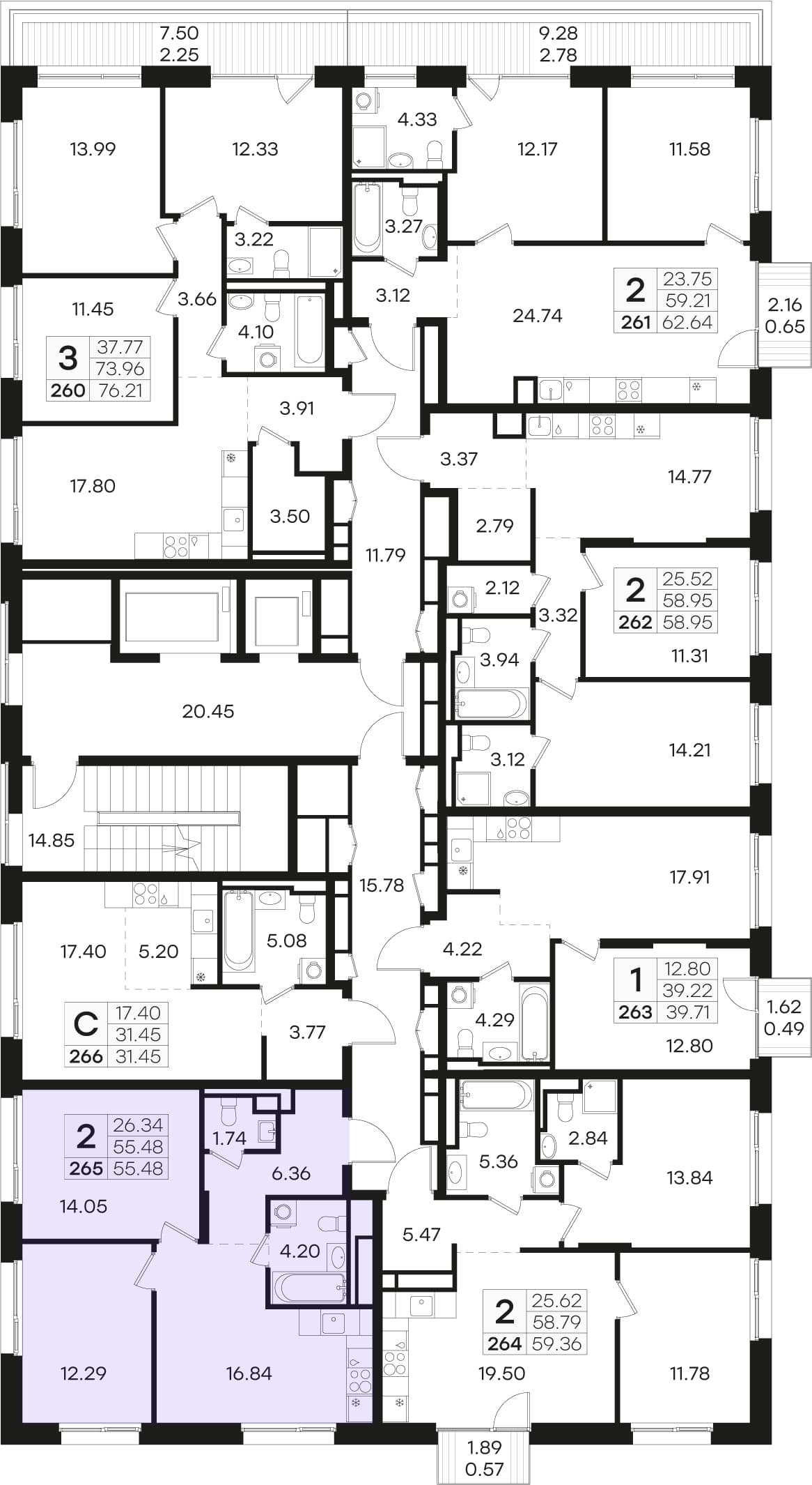 Расположение на этаже