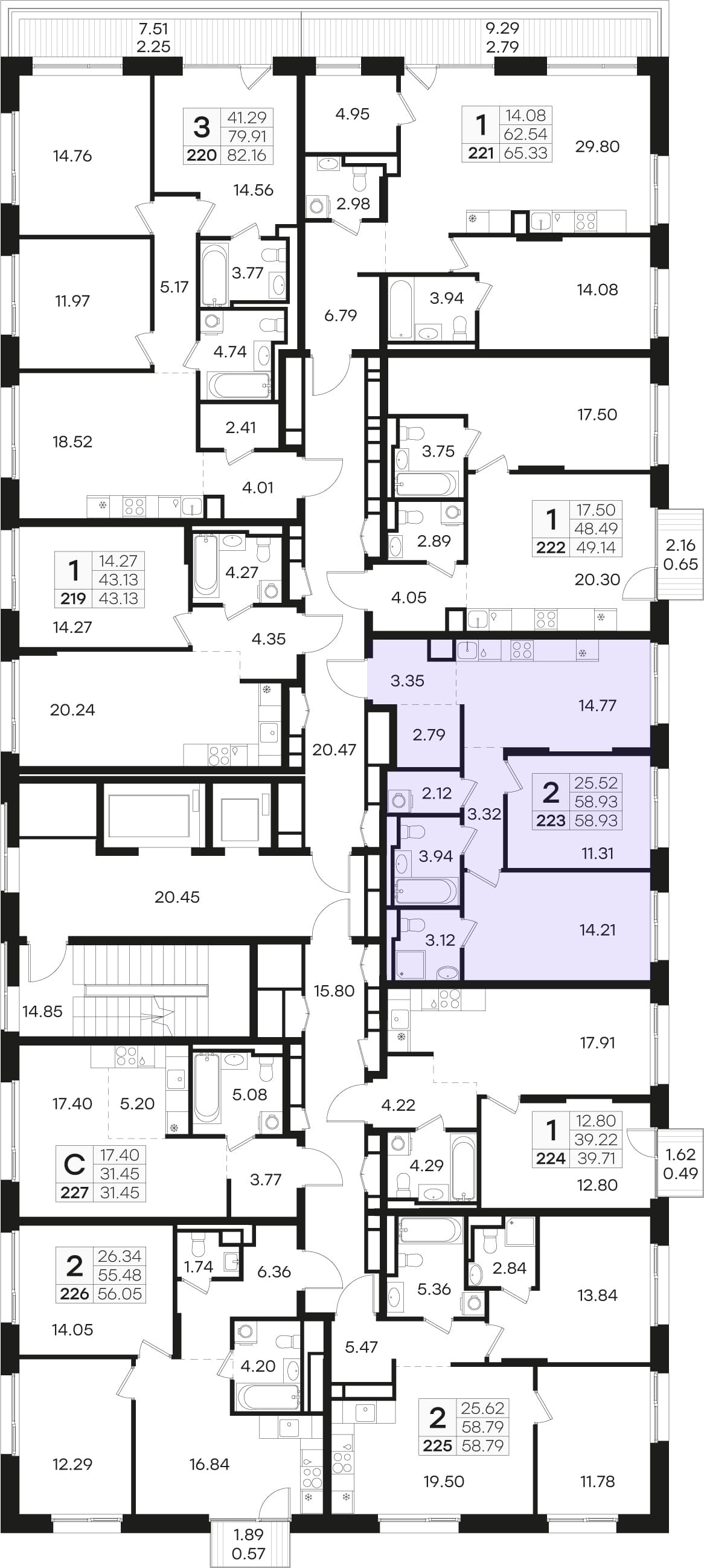 Расположение на этаже