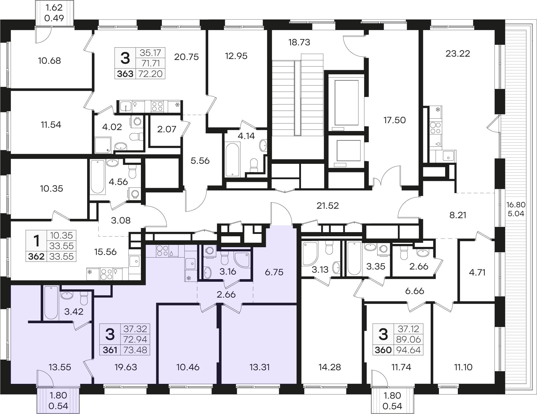 Расположение на этаже