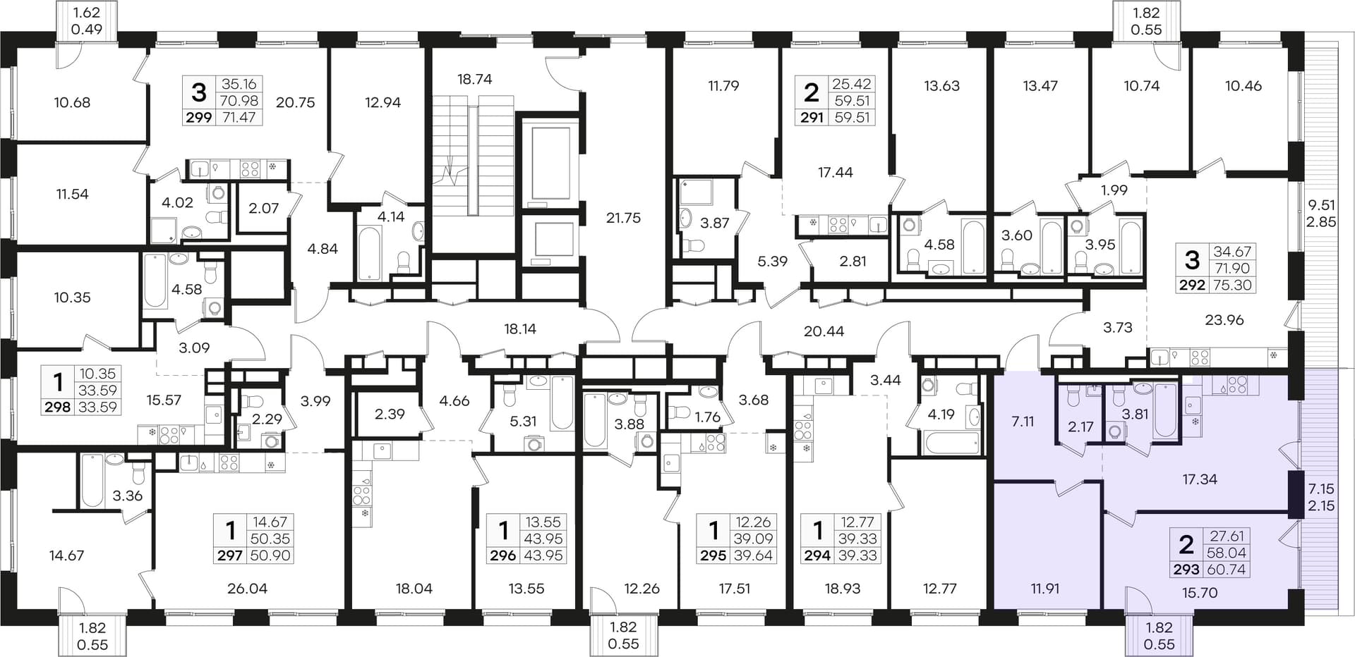 Расположение на этаже