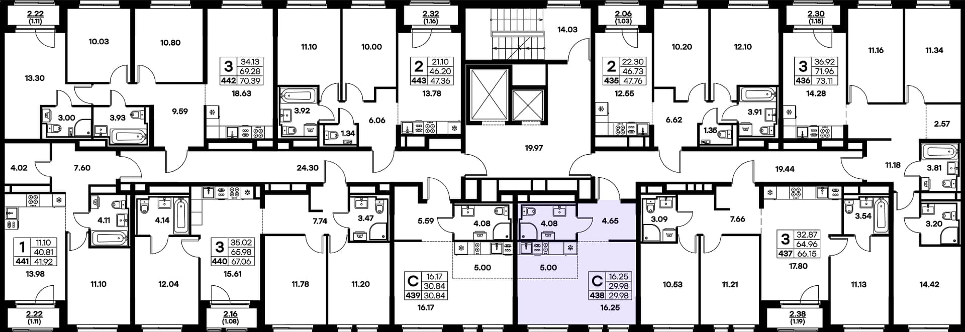 Расположение на этаже