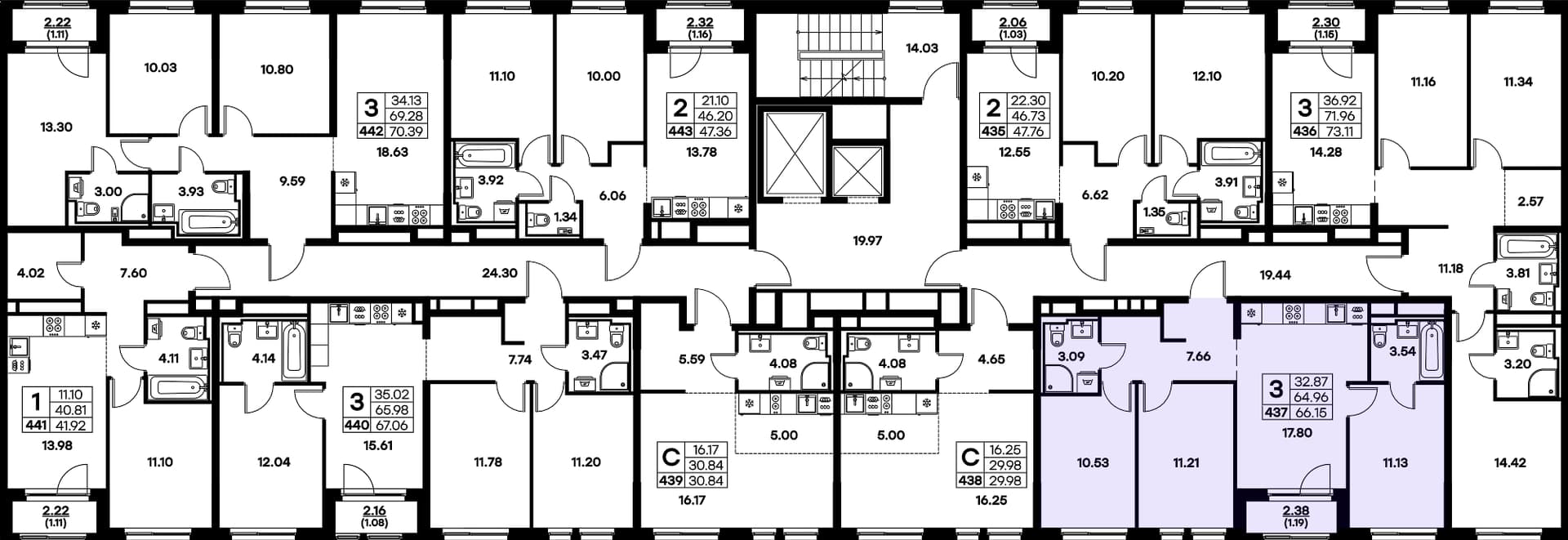 Расположение на этаже