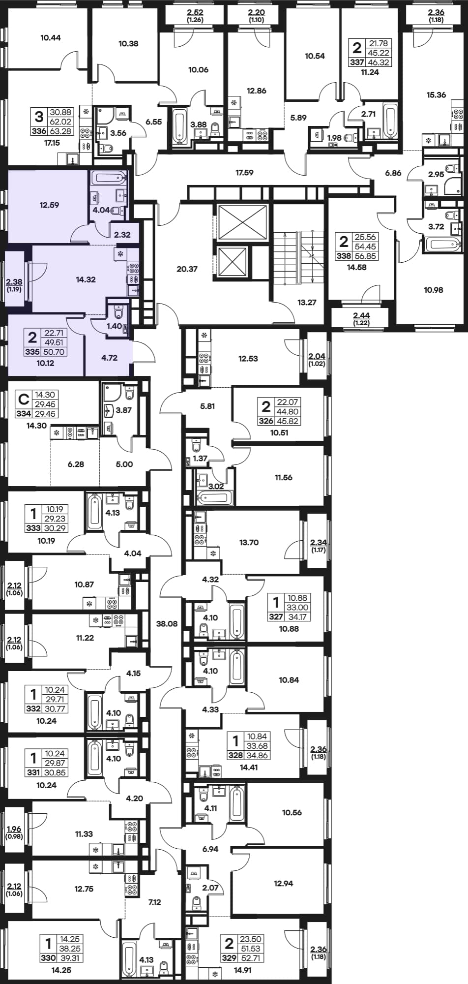 Расположение на этаже