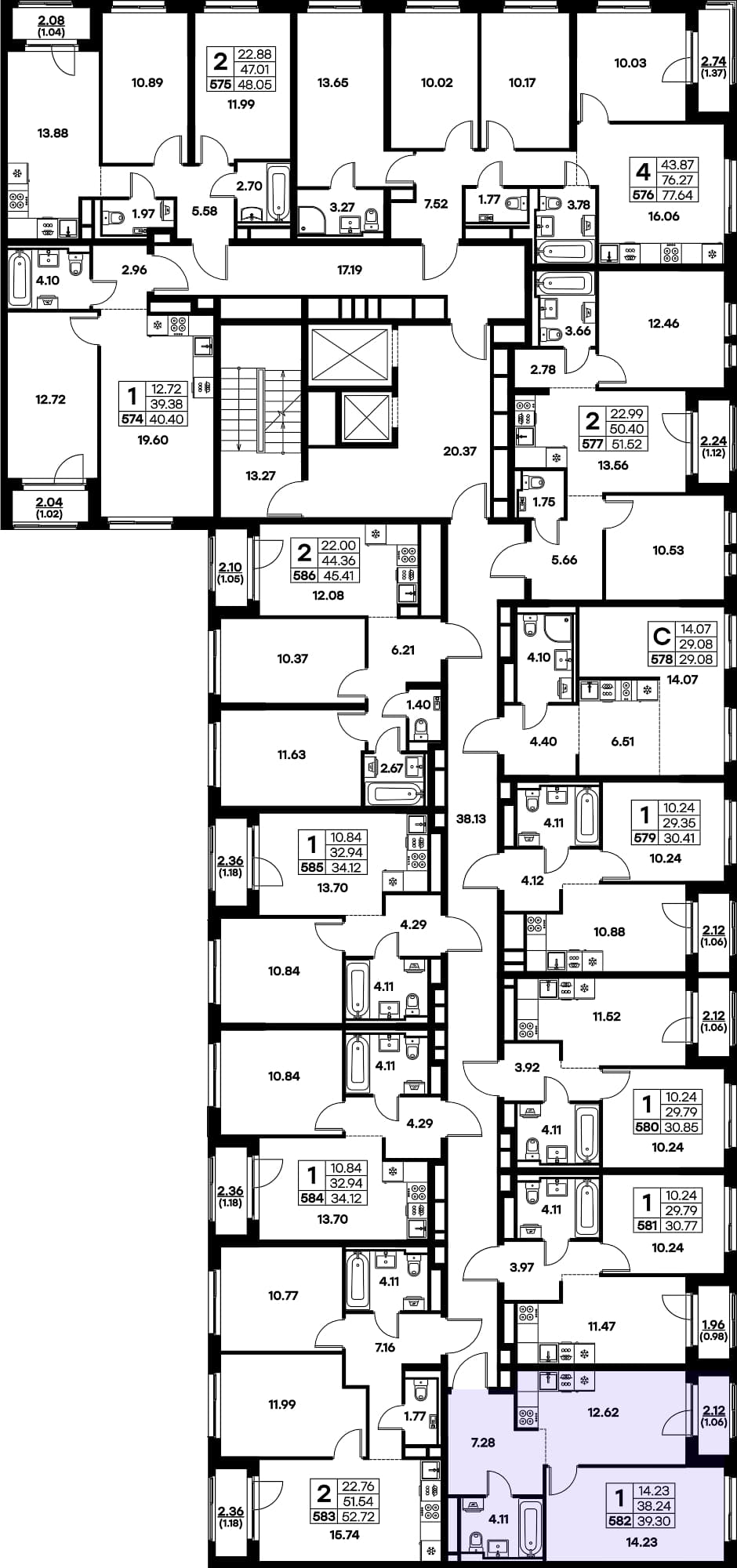 Расположение на этаже