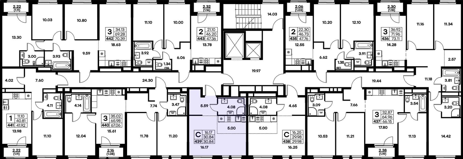 Расположение на этаже