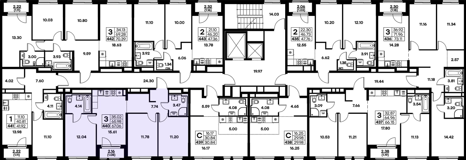 Расположение на этаже