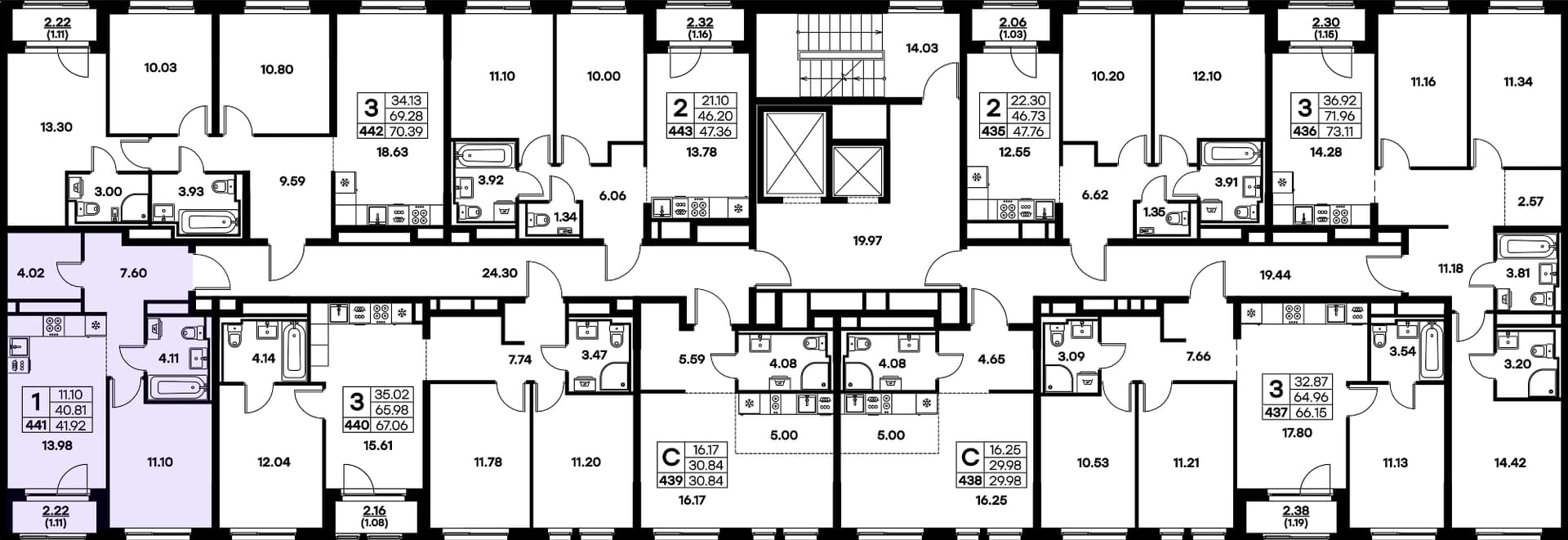 Расположение на этаже