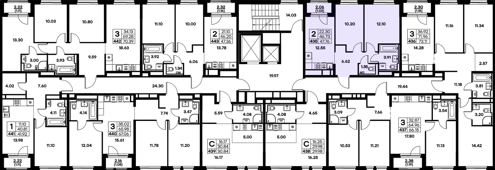 Расположение на этаже