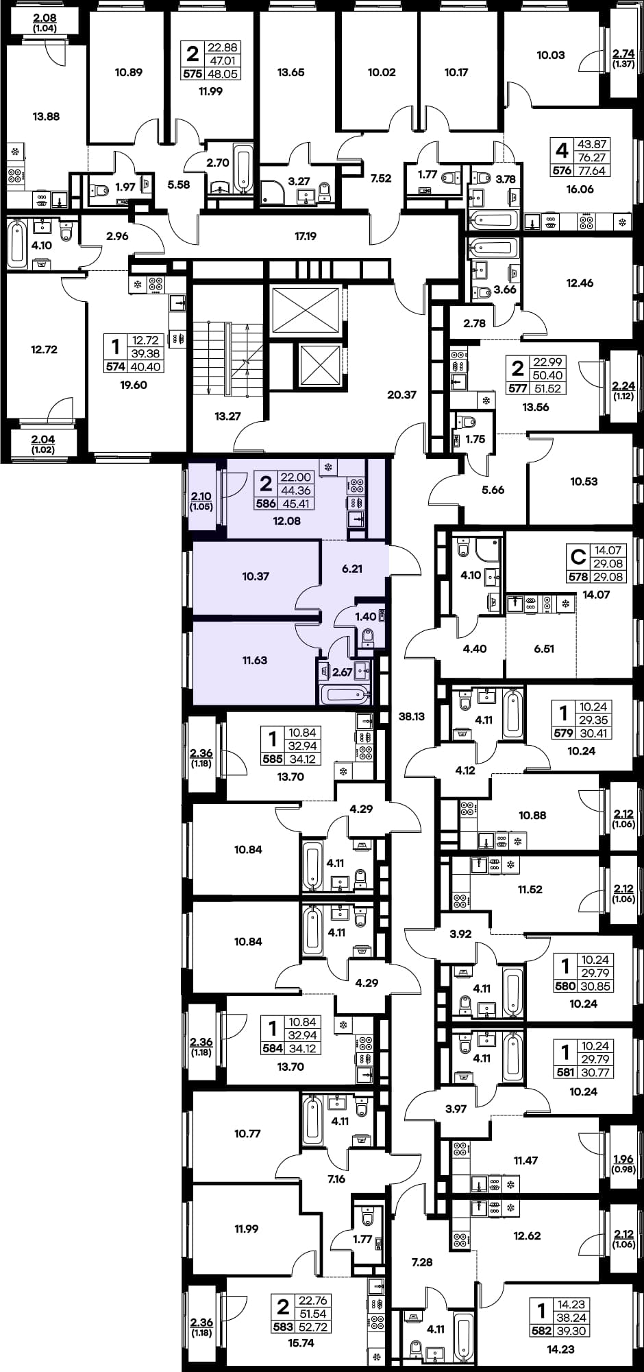 Расположение на этаже