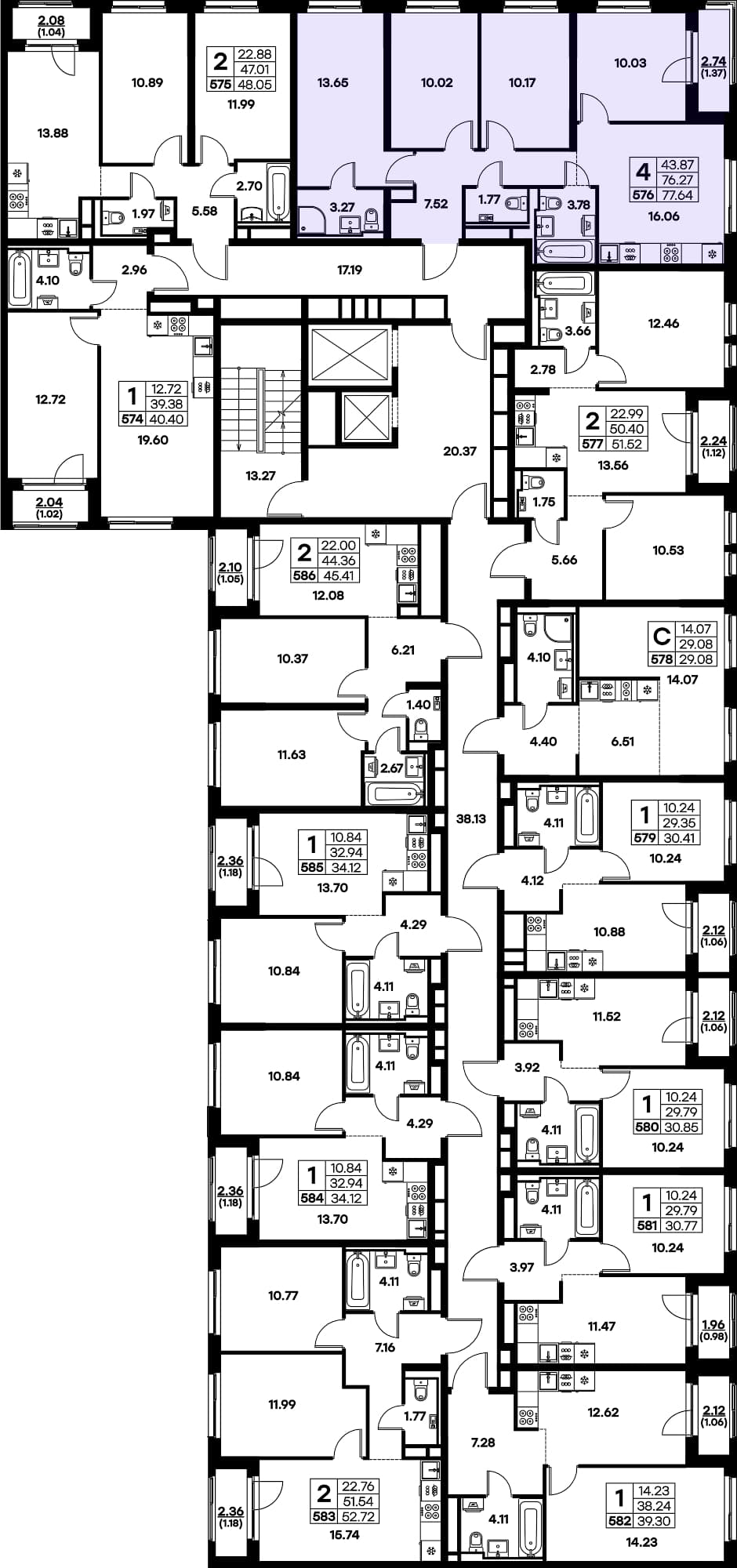 Расположение на этаже