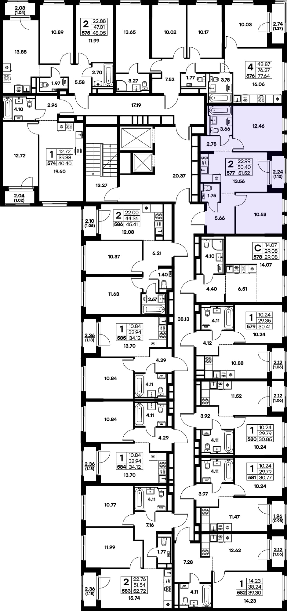 Расположение на этаже