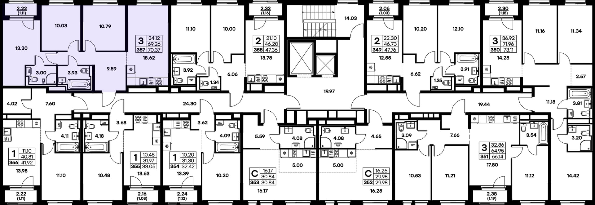 Расположение на этаже