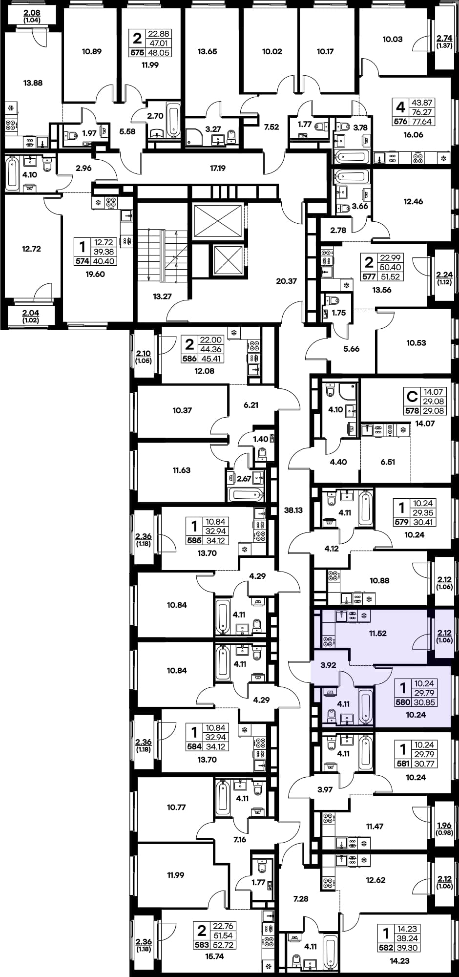 Расположение на этаже