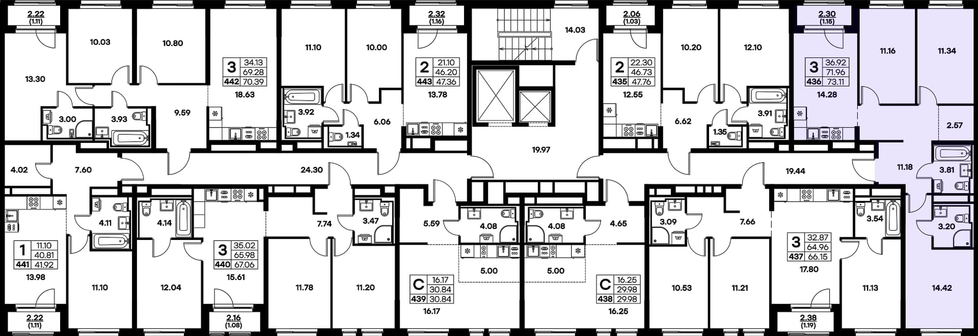 Расположение на этаже