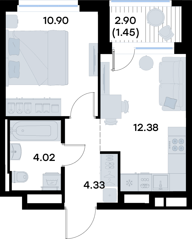 С мебелью